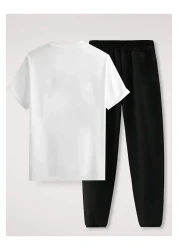 THEKONT تي شيرت علوي للنساء/الرجال مطبوع عليه NEVER/تي شيرت/بدلة رياضية من JOGGER