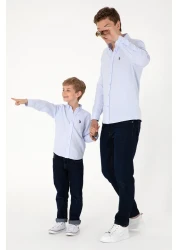 U.S. Polo Assn. Men's Light Blue Long Sleeve Basic Shirt 50306338 -Vr003