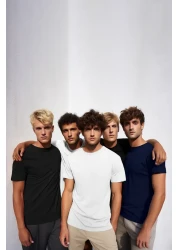  Collection Black-White-Navy Slim/Narrow Cut 5-Pack 100%Too T-Shirt Tmnaw20Ts0243