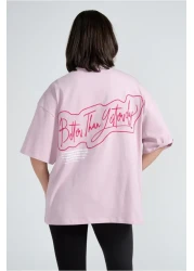 Kyron تي شيرت نسائي قطني مطبوع بأكمام منخفضة - خيارات ألوان مختلفة