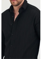 COOL TARZ قميص رجالي بأكمام طويلة وقصة ضيقة ومفصلة ذاتية الخط