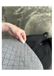 Aygül Moda Pearl Detailed Diamond Patterned T-Shirt