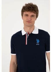 U.S. Polo Assn. Men's Regular Fit Navy Blue Polo Neck T-Shirt 50299761-Vr033