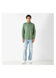 Lee Cooper قميص بقصّة عادية مع ياقة وجيب