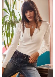 Olalook Women's Ecru Patchwork Camisole Blouse BLZ-19000588