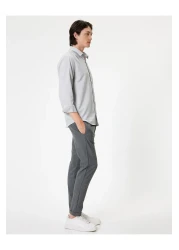 Koton قميص أكسفورد من مزيج القطن بأكمام طويلة