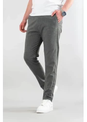 bombe Men's Dark Gray Flexible Lycra Ankle Length Casual Comfortable Fabric Trousers with Side Pockets