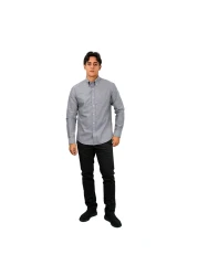 Giordano Men's Wrinkle-Free Cotton Oxford Long Sleeve Shirt