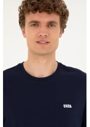 U.S. Polo Assn. Men's Regular Fit Crew Neck Navy Blue T-Shirt 50294290 -Vr033