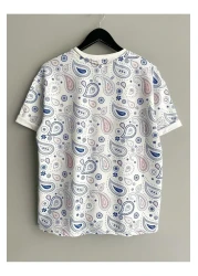 Black Sokak Blacksokak Men's Blue White Manchester City Oversize Crew Neck Tshirt