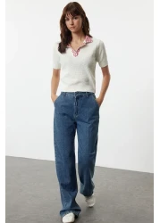  Collection Ecru Collar Patterned Blouse Twoaw24Bz00011