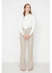  Collection المنك مضيئة السراويل المنسوجة الساق الاسبانية TOFAW19BB0581