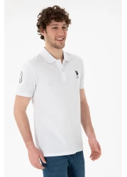 U.S. Polo Assn. Men's Slim Fit Polo Neck White Basic T-Shirt 50305929 -Vr013