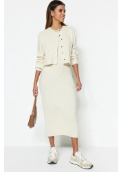  Collection Knitwear Basic Stone Midi Dress - Twoss23El00738