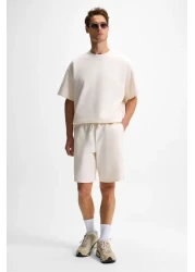 GRIMELANGE Donyel Men's Crew Neck Short Sleeve Regular Ecru T-Shirt