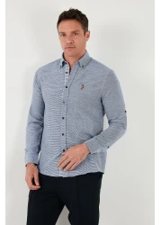 U.S. Polo Assn. الولايات المتحدة بولو شعار القطن منتظم صالح زر طوق قميص الرجال قميص G081SZ0042106210