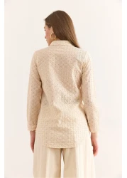 Olalook قميص إكرو نسائي ذو قصة عادية GML-19001332