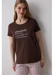 Penti طقم بيجامة بنطال Plantaholic متعدد الألوان