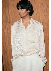 H&M Regular Fit Satin Shirt