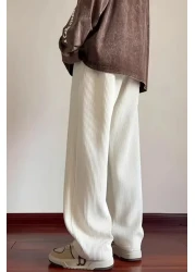 Tarz Cool Men's Velvet Wide Leg Pants