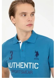 U.S. Polo Assn. Men's Petrol Polo Neck T-shirt