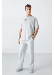 Tommy Life Stone Cotton Thick Soft Textured Oversize Fit Printed Men's T-Shirt - 88326