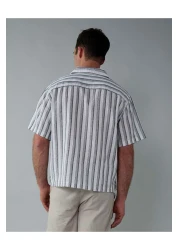 American Eagle AE Poolside Linen-Blend Button-Up Shirt