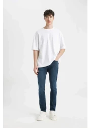 Defacto تي شيرت قطني فاخر برقبة دائرية وقياس كبير