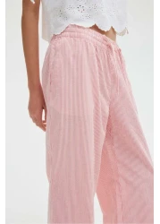 H&M Seersucker drawstring trousers