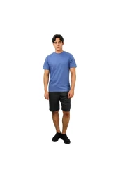 Giordano تي شيرت رجالي قطني بياقة دائرية وقصة ضيقة وأكمام قصيرة