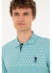 U.S. Polo Assn. Men's Regular Fit Polo Neck Mint T-Shirt 50288482 -Vr090