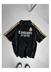 SENTİNEL WEAR Madrid Gold Embroidered Premium Oversize T-Shirt