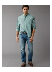American Eagle AE Everyday Poplin Button-Up Shirt