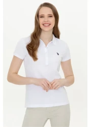 U.S. Polo Assn. تي شيرت نسائي أبيض