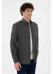 U.S. Polo Assn. Men's Anthracite Long Sleeve Basic Shirt 50296757 -Vr006