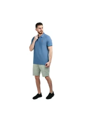 Giordano قميص بولو رجالي بقصّة Slim Fit مطرز بطبعة أسد