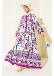 Bigdart فستان حجاب فيسكوز كريمي بلوم نسائي 2423