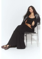 H&M Crinkled Maxi Skirt