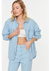  Collection قميص دينم أزرق - TWOSS22GO0185