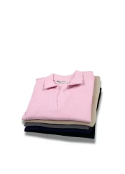 Mood Lab تي شيرت نسائي ذو ياقة بولو وردي فاتح وأكمام قصيرة