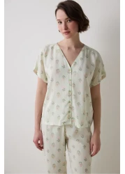Penti Bloom Chally Shirt Pants Light Green Pajama Set