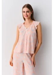 Suwen Shiny Strappy Masculine Pajama Set