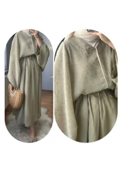 Lavanta Tekstil Embroidered Shirt Skirt Set