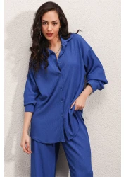 Bigdart طقم مزدوج محبوك موديل 5858 - لون ساكس