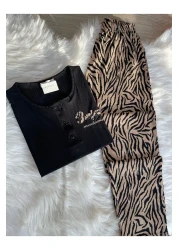 Pijamacs LEOPARD PATTERNED PEGASUS PAJAMAS SET