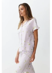  Collection Colorful Floral Print 100% Cotton RuFFle Sleepwear Set - THMSS24PT00227