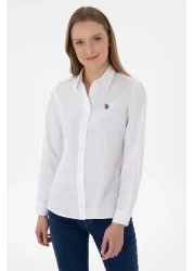 U.S. Polo Assn. Women's White Long Sleeve Basic Shirt 50307726 -Vr013