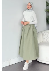 İKLİM LİFE Cargo Pocket Belted Skirt