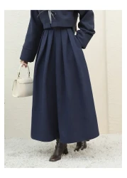 Modamorfo Pleated Zippered Skirt