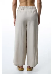 Penti Stone Color Luna Linen Long Trousers